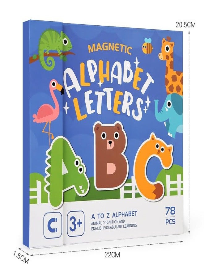 OANGO Magnetic Alphabet Letters Learning Set for Kids | 78 Pcs ABC with Animal Board Book | Montessori Educational Toy for Toddlers Age 3+ | Phonics & Spelling Practice Kit - Image 5